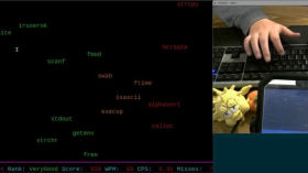 Typespeed - 1Game/1Week on OpenBSD - Keyboard cam at 84 word per minute by OpenBSD gaming